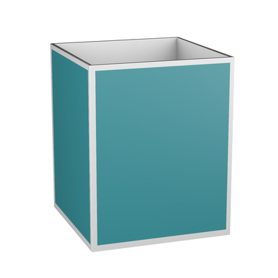 Cubo de basura rectangular de madera, cubo de basura pequeño para baños, cocinas, oficinas en el hogar, salas de manualidades, chapa de bambú,