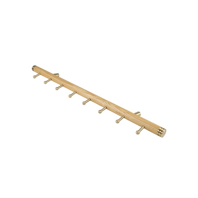 Perchero de madera Perchero y toallero montado en la pared moderno Ganchos de madera Percheros con clavijas para dormitorio Baño y entrada Durable, fácil montaje, diseño clásico
