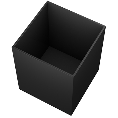 Cubo de basura de madera rectangular negro para baños, cocinas, oficinas en el hogar, cubo de basura pequeño, cubo de basura de madera, caja de almacenamiento negra